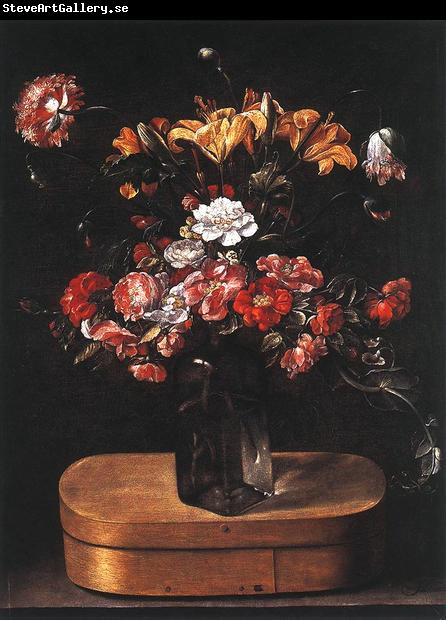 Jacques Linard Bouquet on Wooden Box